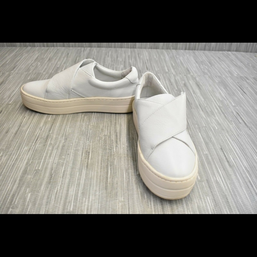 JSlides Leather platform slip on shoes